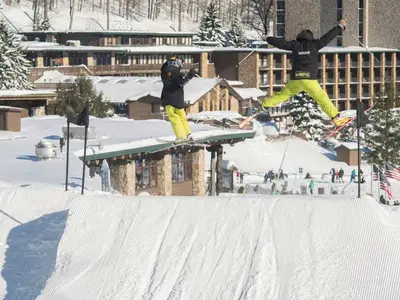 Jumps mit herrlichem Ausblick © Seven Springs Mountain Resort