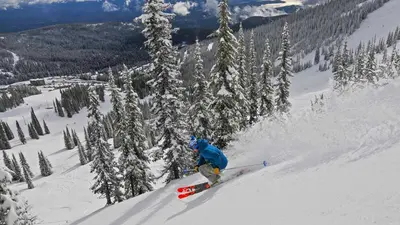 Traumhafte Tiefschnee - Abfahrt