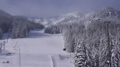 Blick auf das Skigebiet