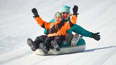 Abfahrt auf der Tubing Bahn