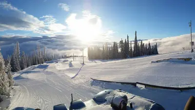 Blick über die Pisten von Mount Spokane