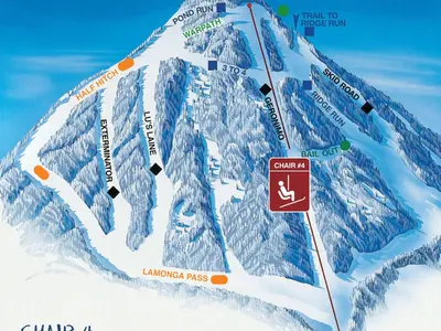 Pistenplan Mount Spokane Ski and Snowboard Park 