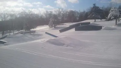 Blick auf den Snowpark von Chestnut