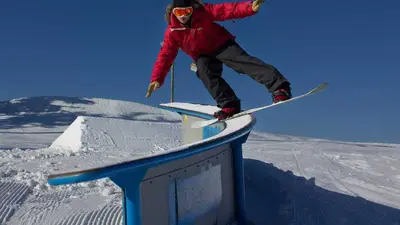 Snowboarder in Chestnut Mountain