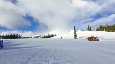 Blick auf eine Piste im Big Sky Resort