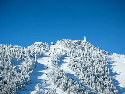 Blick von unten auf Pisten in Killington © Killington Resort, Chandler Burgess