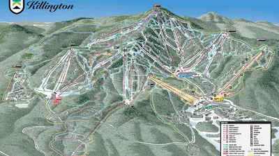 Pistenplan von Killington