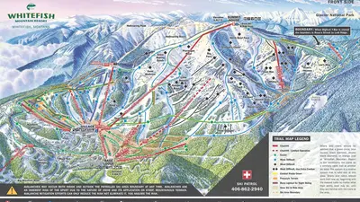 Pistenplan Frontside im Whitefish Mountain Resort