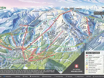 Pistenplan Whitefish Mountain Resort