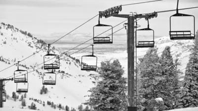 Blick auf den Timberline-Sessellift am Powder Mountain