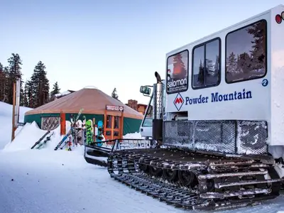 Pistenraupe für das Cat Skiing am Powder Mountain © Powder Mountain, Foto: Ian Matteson