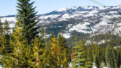 Blick auf den Sessellift in Soda Springs