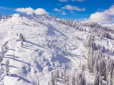 Blick auf die Winterlandschaft in Soda Springs © Soda Springs Ski Resort