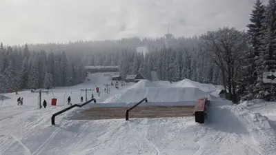 Snowpark im Skigebiet Klinovec