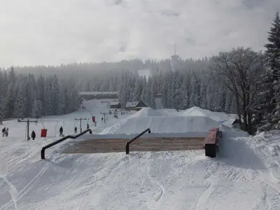 Snowpark im Skigebiet Klinovec © Skiareal Klinovec