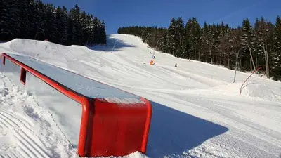 Längste Abfahrt im Skigebiet ist die Modra-Piste