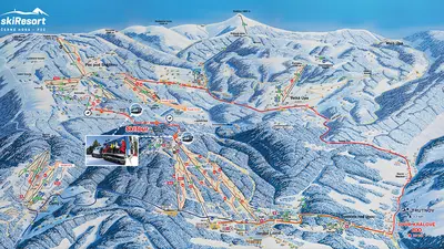 Pistenplan Cerna Hora - Pec