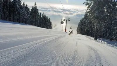 Die Pisten in Cerna Hora sind sehr gut präpariert