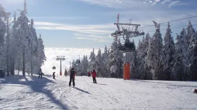Panoramablick von den Pisten in Cerna Hora