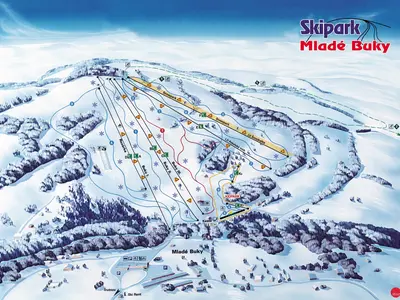 Pistenplan Skipark Mlade Buky