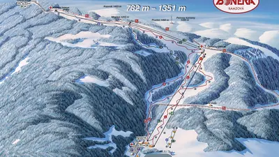 Pistenplan Skizentrum Bonera Ramzova
