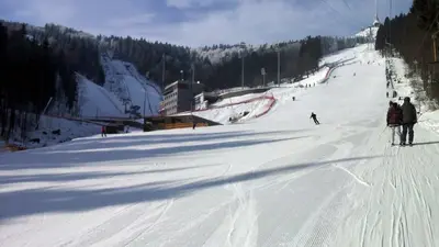 Pisten-Panorama im Ski Areal Jested
