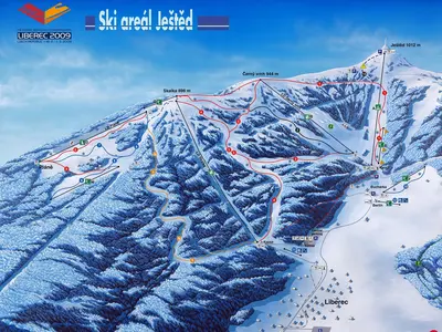 Pistenplan Ski Areal Jested