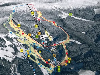 Pistenplan Skiareal Horni Domky