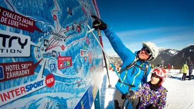 Übersichtliche Beschilderung in Jasná