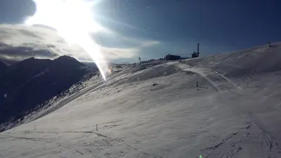 Panorama auf der Bergstation im Skigebiet Vratna Tal