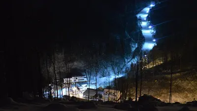 Nachtskipiste im Skiparadies Velka Raca