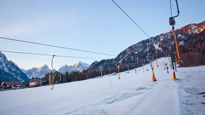 Schlepplift im Skigebiet Kranjska Gora