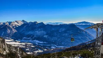 Ausblick vom Skigebiet Bovec-Kanin