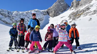 Kinderski im Skigebiet Bovec-Kanin