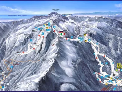 Pistenplan Sella Nevea / Bovec Kanin