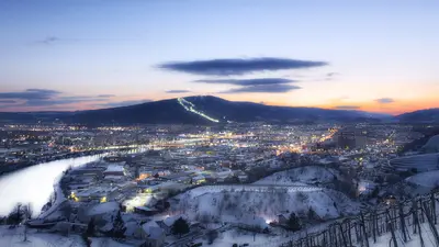Winterpanorama Maribor Pohorje