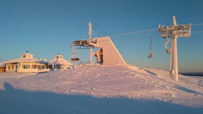 Bergstation im Skigebiet Saariselkä