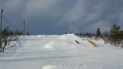 Freestyle Park im Skigebiet Saariselkä