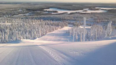Panoramablick im Skigebiet Ruka-Kuusamo