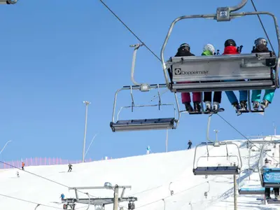 Sessellift im Skigebiet Himos © Himos Ski Resort