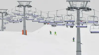 Sessellift im Skigebiet Tahko