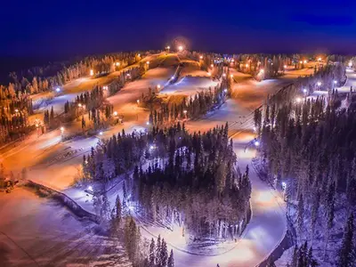 Sappee bei Nacht © Sappeen Matkailukeskus