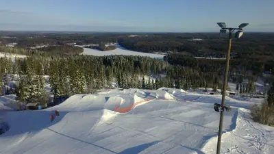 Der Snowpark im Skigebiet Sappee