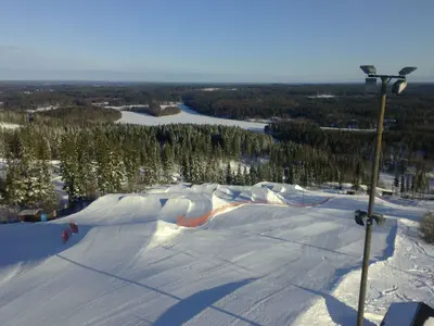 Der Snowpark im Skigebiet Sappee © Sappeen Matkailukeskus