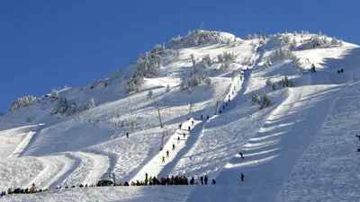 Blick auf das Skigebiet Baqueira Beret