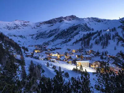 Blick auf Malbun am Abend © Georg Jäger