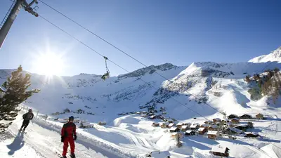 Blick auf das Dorf Malbun
