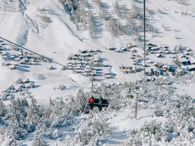 Blick auf Sessellift in Malbun © Liechtenstein Marketing / Christoph Schoech Photography