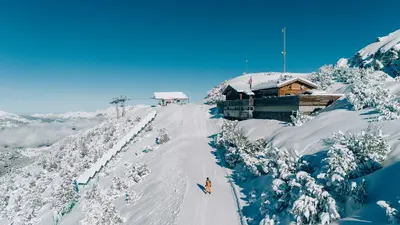 Piste von der Bergstation