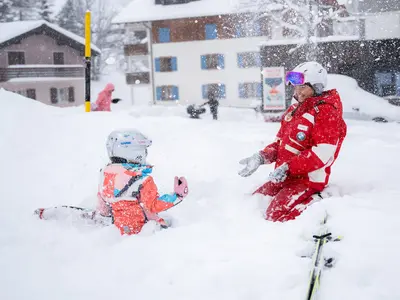 Spaß in der Schneesportschule © Michael Straubinger